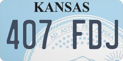 KS license plate 407FDJ