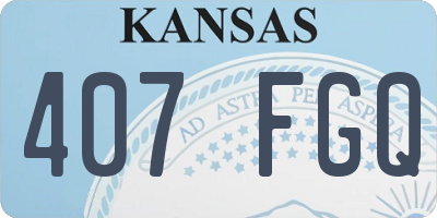 KS license plate 407FGQ