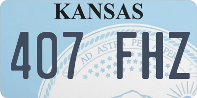 KS license plate 407FHZ
