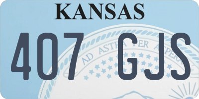KS license plate 407GJS