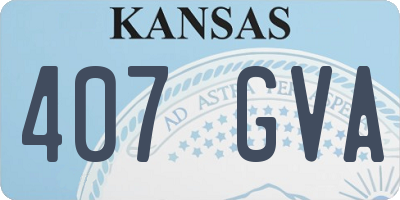 KS license plate 407GVA