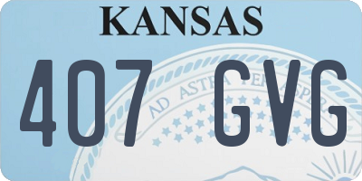 KS license plate 407GVG
