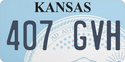 KS license plate 407GVH