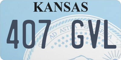 KS license plate 407GVL