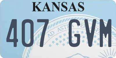 KS license plate 407GVM