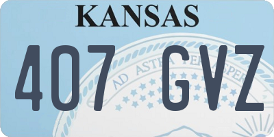 KS license plate 407GVZ