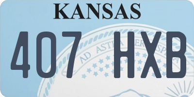 KS license plate 407HXB