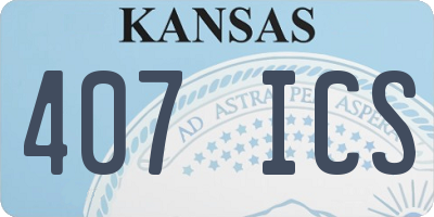 KS license plate 407ICS