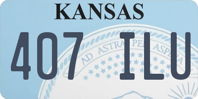 KS license plate 407ILU
