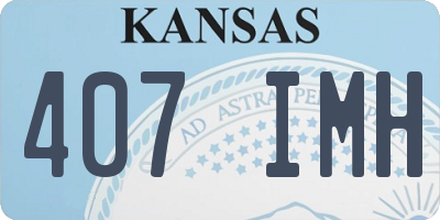 KS license plate 407IMH
