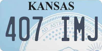 KS license plate 407IMJ