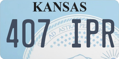 KS license plate 407IPR