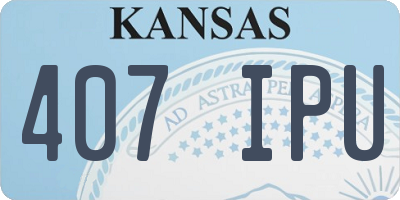 KS license plate 407IPU