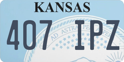 KS license plate 407IPZ