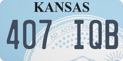 KS license plate 407IQB