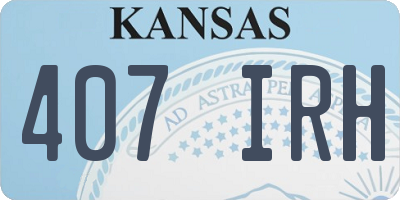 KS license plate 407IRH