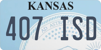 KS license plate 407ISD