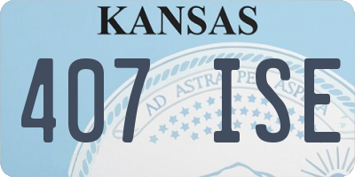 KS license plate 407ISE