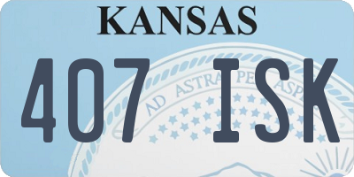 KS license plate 407ISK