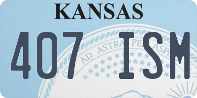 KS license plate 407ISM
