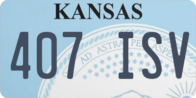 KS license plate 407ISV