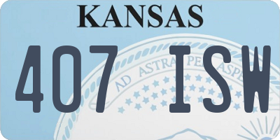 KS license plate 407ISW