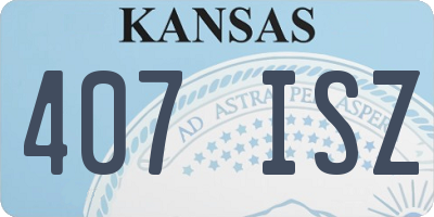 KS license plate 407ISZ
