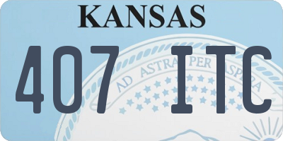 KS license plate 407ITC