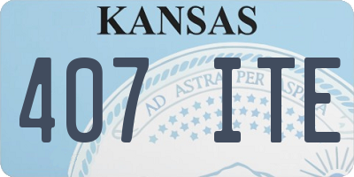 KS license plate 407ITE