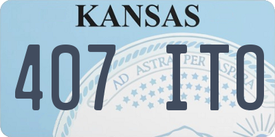 KS license plate 407ITO