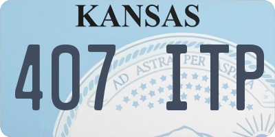 KS license plate 407ITP