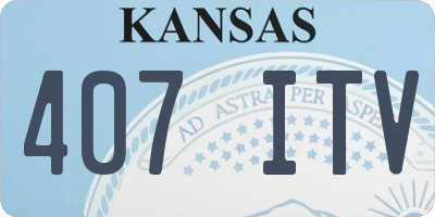 KS license plate 407ITV