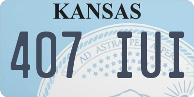 KS license plate 407IUI