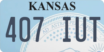 KS license plate 407IUT