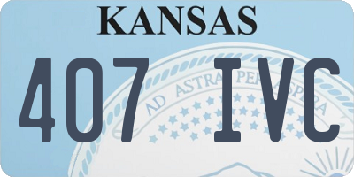 KS license plate 407IVC