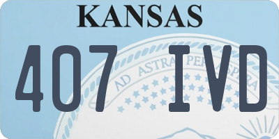 KS license plate 407IVD