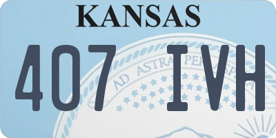 KS license plate 407IVH