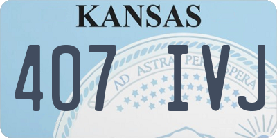 KS license plate 407IVJ