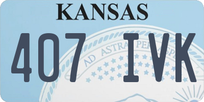 KS license plate 407IVK