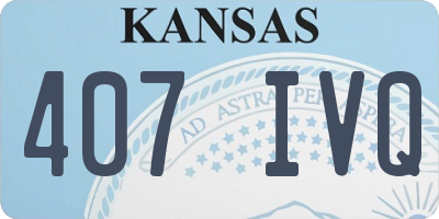 KS license plate 407IVQ