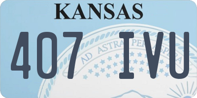 KS license plate 407IVU