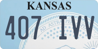 KS license plate 407IVV
