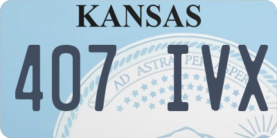 KS license plate 407IVX