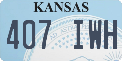 KS license plate 407IWH