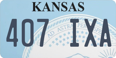 KS license plate 407IXA