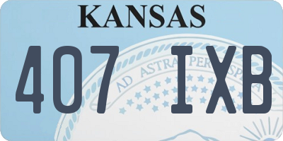 KS license plate 407IXB