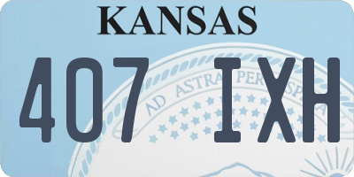KS license plate 407IXH