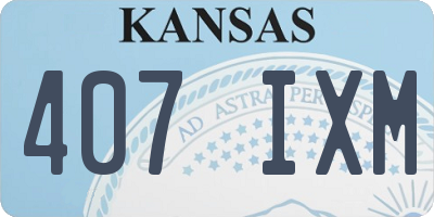 KS license plate 407IXM