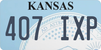 KS license plate 407IXP