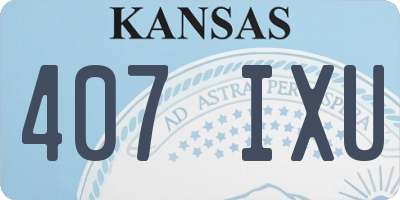KS license plate 407IXU
